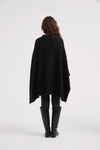 Funnel Neck Shawl - Black