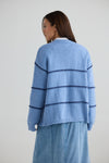 Seaside Cardi - Navy Stripe
