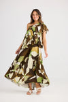Shore Ruffle Dress - Jungle Print