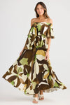 Shore Ruffle Dress - Jungle Print