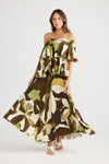 Shore Ruffle Dress - Jungle Print