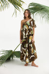 Shore Ruffle Dress - Jungle Print