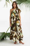 Shore Ruffle Dress - Jungle Print