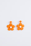 Daisy Day Earrings - Orange