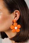 Daisy Day Earrings - Orange