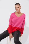 Casablanca Block Knit - Chilli/Pink
