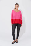 Casablanca Block Knit - Chilli/Pink