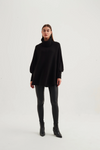 High Neck Oversized Knit - Black