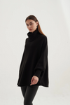High Neck Oversized Knit - Black