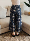 Denim Palm Print Pant