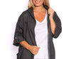 Leela Linen Zip Up Jacket - Charcoal