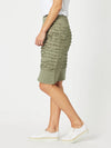 Charlie Stitched Detail Skirt - Khaki