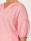 Diana Detail Sleeve Top - Coral