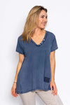 Cielo V-Neck T- Shirt - Navy