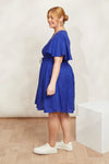 Halcyon Tie Dress - Cobalt