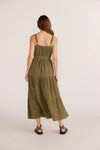 Amara Tiered Midi Dress - Khaki