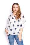 Pointer Pop Over Shirt - Navy + Gold Circles