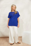 La Mer Sable Knit Top - ONE SIZE - Cobalt