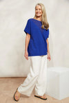 La Mer Sable Knit Top - ONE SIZE - Cobalt
