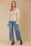 Juno Square Neck Top - Canvas