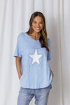 Kiera V Nick Rhinestone Star Tee