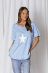 Kiera V Nick Rhinestone Star Tee