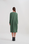 Long Sleeve Diagonal Seam Dress - Lilypad