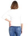 Rosa 3/4 Sleeve Rib Top - White
