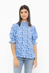 Notting Hill S/S Top - Cobalt Bloom