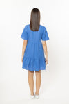 Victoria Mini Dress - Electric Blue Linen