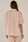 Saffra Short Sleeve Denim Shirt - Pink
