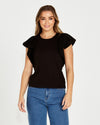 Tamara Frill Sleeve Tee - Black