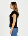 Tamara Frill Sleeve Tee - Black