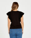 Tamara Frill Sleeve Tee - Black