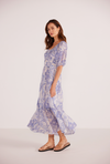 Lola Tiered Midi Dress - Blpaly Print