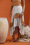 Sassy Skirt - Medina Blue flowy skirt