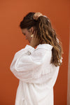 Dahlia Shirt - White Broderie