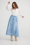 Austin Skirt - Light Blue Wash