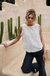 Chantilly Top - Natural Embroidery