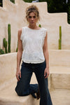 Chantilly Top - Natural Embroidery