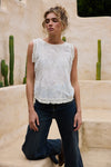Chantilly Top - Natural Embroidery