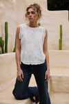 Chantilly Top - Natural Embroidery