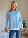 Alice 2in1 Knit Top - Blue