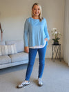 Alice 2in1 Knit Top - Blue