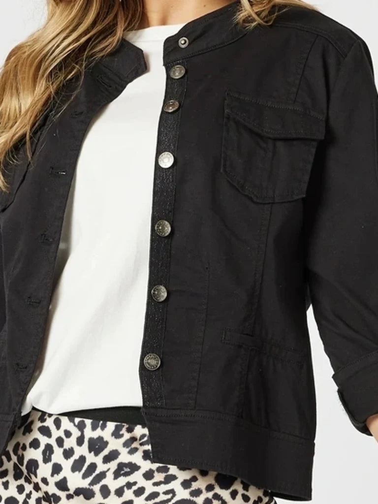 Maggie Denim Jacket - Black– Oh So Pretty NZ