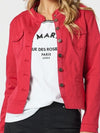 Maggie Denim Jacket - Red