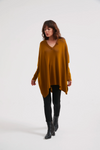 V Neck Boxy Knit - Sepia