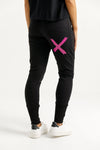 Apartment Pants - Winter Weight - Black with Orchid