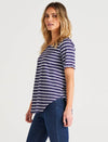 Ariana Tee - Dark Blue Stripe
