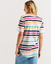 Ariana Tee - Rainbow Stripe